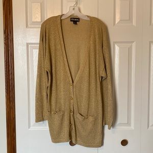 Gold Long cardigan